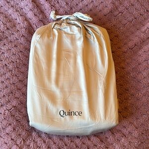 NWOT QUINCE Bamboo Sheet Set Soft Blush Pink King 0977